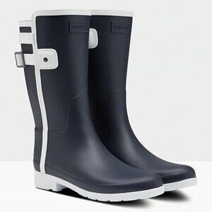 HUNTER Slim-Fit, Tailored Contrast Rain Boots, Size US 7